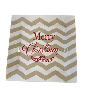 Coton Colors by Laura Johnson Merry Christmas Holiday Serving‎ Platter 12.5"